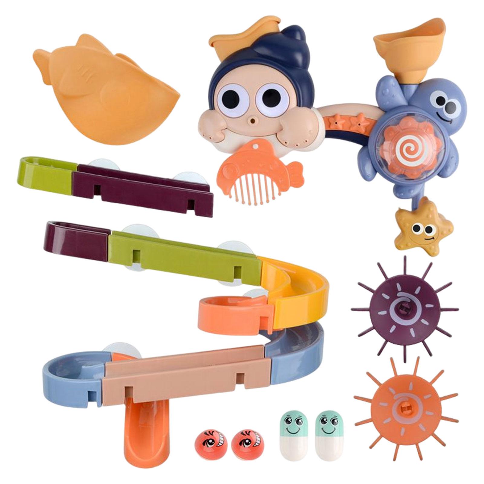 Running Water Bath Toy Water Balls Bath Slide Toy Track Bath Tub