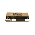 thumbnail image 4 of Enclo Privacy Screens EC18021 4 ft H x 3 ft W Nappa Lasercut WoodTek Vinyl Charcoal Color Privacy Screen Kit (2 Panels), 4 of 9