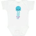 thumbnail image 3 of Inktastic Blue Jellyfish, Cute Jellyfish With Pink Ribbons Girls Baby Bodysuit, 3 of 5