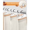 thumbnail image 5 of Fall Shower Curtain Pumpkin Autumn Maple Leaf Bathroom Curtains with Hooks, Waterproof Fabric Orange Stripe Framed Thanksgiving Bath Shower Curtains Set for Bathroom Bathtubs Decor 72x84 Inch, 5 of 7
