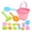 A-T6, variant on Sand Castle Building Kit for Kids Beach Toys Set with Bucket Shovels Molds Sand Timer Foldable Travel Sandbox Toys for Toddlers Ages 3-10 BPA-Free Plastic,C