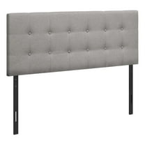 Bed Headboard Only Full Size Bedroom Upholstered Linen Look Grey