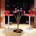 thumbnail image 3 of BestOffice Nouveaux Tabourets de Bar Pivotants Modernes Réglables en Similicuir - Ensembles de 2, Rouge, 3 of 7