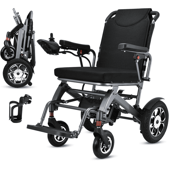 WEYRAL Electric Wheelchair for Adult, Wheelchairs Electric 15 Mile , Lightweight Electric Foldable, Detachable Battery