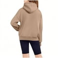 thumbnail image 4 of Gubotare Girls Graphic Zip Up Hoodies Sweatshirt with Pockets Kids Hooded Coat Casual Outerwear Toddler Fleece Jacket (Khaki,11-12 Years), 4 of 5
