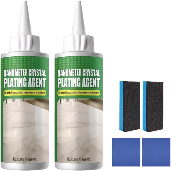 RAGUPEL Nano Crystal Coating Agent for Tile&Furniture,Granite Countertop Cleaner And Sealer with Protection,Quartz Marble Stone Polish Cleaner for Permanent Hold&Shine Effect Fast Drying (2Pcs)