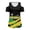 Jamaica Palm Tree, variant on POLERO Women's Cut Out Cold Shoulder Tops Music Notes Print Summer Short Sleeve Sexy Shirts Travel Beach Hawaii Tunic Soft Lightweight Casual S