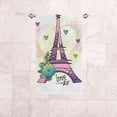 thumbnail image 6 of Absorbent Soft Hand Fingertip Towels, 2 Pcs Face Bath Towels Set Watercolor Eiffel Tower Washcloths for Bathroom Hotel Kitchen, 30"x15", 6 of 6