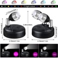 thumbnail image 2 of Wireless Spotlight Indoor, Battery Operated LED RGB Accent Lights Puck Lights with Remote Closet Picture Lights with Rotatable Head Artwork Lighting for Wall Display (RGB 2 Pack), 2 of 8