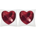 thumbnail image 2 of SAFAVIEH Sweet Heart Pillow Set of 2 Red, 2 of 2