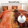 thumbnail image 6 of NTBED Queen Comforter Set Marble Printed Bedding Set Retro Style Watercolor Orange, 6 of 7