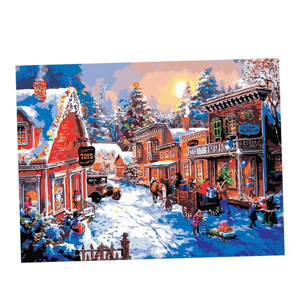 Pintura de bricolaje por números BLESIY Cuadro de pintura al óleo Ciudad europea