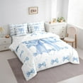 thumbnail image 3 of Castle Fairy Boys Girls Cute Ribbon Bow Twin Bedding Sets,Polka Dots Bedding Comforter Set, 3 of 8