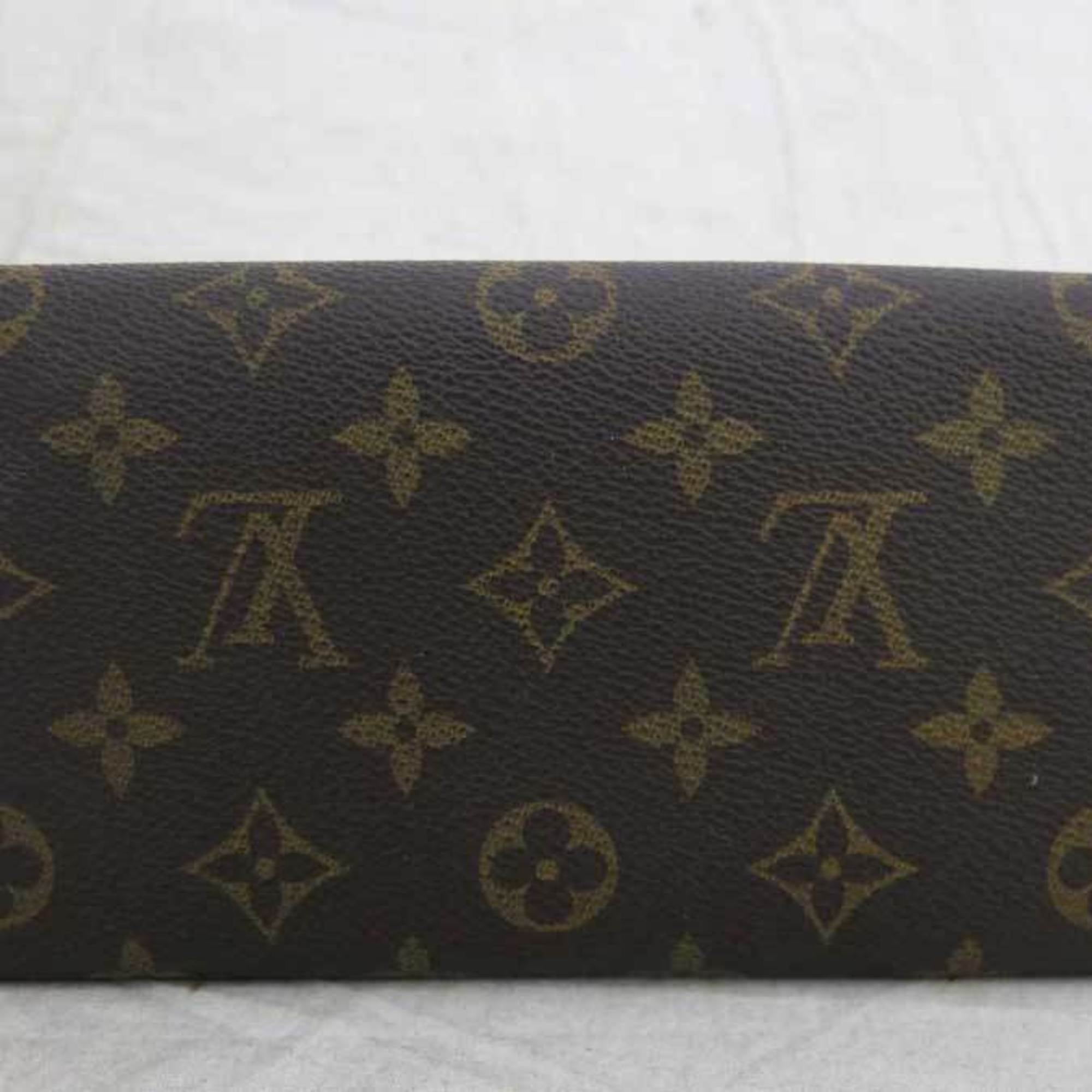 Authenticated Used Louis Vuitton Wallet Monogram Portofeuil Sarah Brown  Canvas Long Women's Men's M61725 