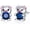 03-Blue Pig Earrings, variant on Cubic Zirconia/Turtle/Pig/Skull/Celtic Knot/Tiger/Panda/Chain Stud Earrings 925 Sterling Silver Ear Jewelry Gift for Women