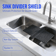 thumbnail image 5 of 1 Nonslip Sink Saddle Mat Silicone Protector for Double Sink Divider Heat Resistant Drying Pad Kitchen Countertop Dishes, 5 of 7