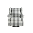 thumbnail image 3 of Miekor Furniture Patli Gray&White Fabric Glider Chair With Swivel 42561, 3 of 7