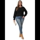 thumbnail image 5 of Camisas de Larga para Mujer, Blusas Plisadas Informales de Negocios con Cuello Redondo y Puños Fruncidos Negro XXL, 5 of 7