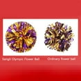 thumbnail image 4 of EFINNY 2Pcs Colourful Cheerleading Pompoms Cheer Poms Team Hand Flower Aerobics Balls Accessories for Sports Party Dance, 4 of 7