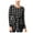 Black - blackcombo, variant on bar III Womens Textured Printed Pullover Blouse, Black, XX-Small