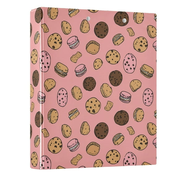 Three Ring Binder Chocolate Chip Cookies 1.5 Inch Round Binder D-Rings for Office Supplies and More