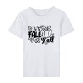 thumbnail image 4 of Blusa de manga corta con estampado de otoño y cuello redondo informal de verano para mujer Pompotops  hkajfhjk457368, 4 of 6