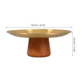 thumbnail image 2 of PTOOTP Modern Stainless Steel Fruit Bowl with Wooden Base, Kitchen Counter Dessert Stand, 1 Piece and Stylish, 2 of 8