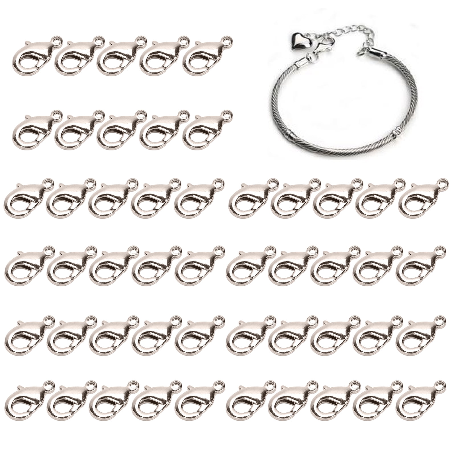 50pcs Kit lobster Clasp Hooks For Necklace Bracelet Chain DIY Jewelry Findings 
