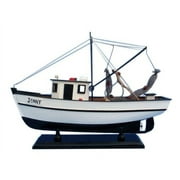 Handcrafted Model Ships FB221- Jenny Forrest Gump - Jenny Shrimp Boat 16 in. Decorative Fishing Boat