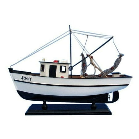 Handcrafted Model Ships FB221- Jenny Forrest Gump - Jenny Shrimp Boat 16 in. Decorative Fishing Boat