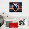 thumbnail image 5 of JEUXUS Chicago Sports Bears Poster Canvas Print Wall Art Gift Sports Fan's Collection Artwork Home Decor Posters  16x12in, 5 of 6
