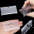 thumbnail image 3 of 70PC 8X4.2cm Clear Plastic Label Holders for Wire Shelf Retail Price Basket Labels Clip on Storage Bins, 3 of 5