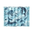thumbnail image 3 of MKHERT Underwater Marine Animals Window Curtains Kitchen Curtain Room Bedroom Drapes Curtains 26x39 inch, 2 Piece, 3 of 3