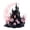 K, variant on Pink Bow Pumpkin Diorama Acrylic Tabletop Ornament, Mini Ghost Scene Inside Pumpkin for Halloween Shelf Mantel Indoor Party Home Decoration