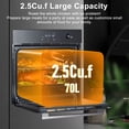 thumbnail image 2 of Ourlova 24 Inch Single Wall Oven 2.5Cu.Ft Electric Built In Oven with 8 Baking Modes Touch and Mechanical Knobs Control 3000W Black Wall Mount Oven for Kitchen, 2 of 6