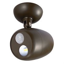 Brown Motion Activated LED battery-operated security light. 70 lumens, Each