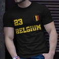 thumbnail image 2 of Belgium Soccer Jersey Number TwentyThree Belgian Flag Tshirt, 2 of 6
