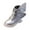 Silver, variant on Girls Combat Boots Fashion Glitter Wing Decor Princess Dress Booties Lace up Zipper Lug Sole Winter Ankle Boots Silver 1.5 Big Kids