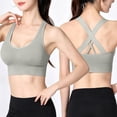 thumbnail image 2 of ibiyuan Sports Bras for Women Strappy Running Supportive High Impact Sports Bra with Sewn in Pads Seamless Breathable Wireless Bra, 2 of 6