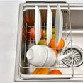 thumbnail image 2 of Dish Rack, Expandable Dish Drying Rack for Sink, Cabinet Countertops Steel Small Dish Drainer (Silver,1Pcs), 2 of 7