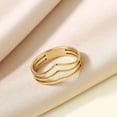 thumbnail image 3 of Handcrafted Steel Band Heart Ring Hollow Design Ring Perfect Gift For Men Women, 3 of 5