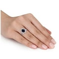 thumbnail image 3 of 2.20 Carat (ctw) Lab-Created Blue & White Sapphire Ring in Sterling Silver, 3 of 4