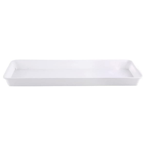 Maceta de plástico rectangular resistente, bandeja grande para maceta, platillo de resina para plantas, Base de platillo para flores, apto para maceteros largos