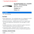 thumbnail image 2 of Rear Windshield Wiper Arm - Compatible with 2011 - 2016 Kia Sportage - Dorman, 2 of 2