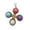 F005- Clear, variant on Carry-On Squeeze, Squeeze Keychain, Ball, Relaxation Toys Adults, Light Up 2-Button Press Bun Shaped Squeeze Clicker Accessory for Classroom, Commute, and Home Casual Play