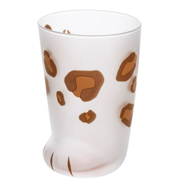 onlyliua Buscador de Regalos Copa de Vidrio En Forma de Pie, Vaso de Leche En Forma de Garra Esmerilada, Vaso para Bebidas de Cerveza