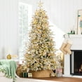 thumbnail image 3 of Best Choice Products 9ft Pre-Lit Flocked Full Aspen Noble Fir Christmas Tree w/ 1,200 2-in-1 Glowing LEDs, 3 of 10