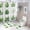 Green Leaf 3, variant on Bathroom Rugs Sets 4 Piece with Shower Curtain, Green Leaf Pattern Printed on Bathroom Decor Sets with Shower Curtains and Rugs, Great for Master Bath Beach House Modern Home, 72 x 72 inches