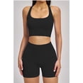 thumbnail image 4 of Top-kevin Women 2 Piece Workout Sets High Waisted Tummy Control Biker Shorts Halter Padded Tank Tops, 4 of 7