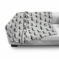 thumbnail image 3 of Scottie Dog Soft Flannel Fleece Throw Blanket, Teenager Girl with Hat Walking Her Dog on Polka Dotted Backdrop, Cozy Plush for Indoor and Outdoor Use, 50" x 60", Scarlet Black and Blue, by Ambesonne, 3 of 6